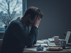 Stressed man