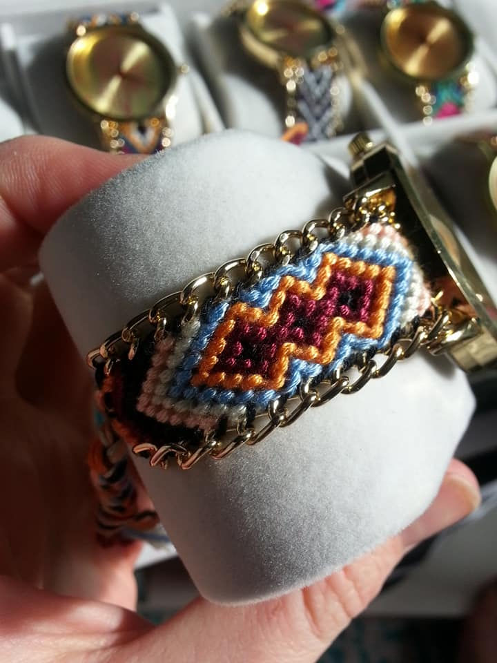 Thumbnail: Free Spirit Festival Watch - Bohemian Ethnic strap -  Dreamcatcher face