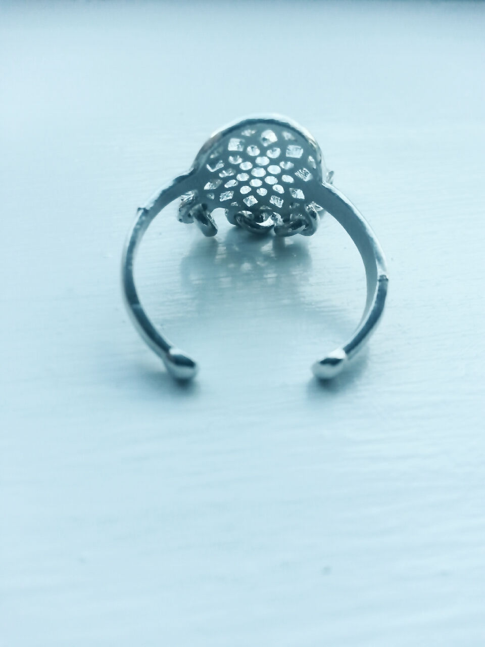 Thumbnail: Silver Dreamcatcher Ring - Adjustable
