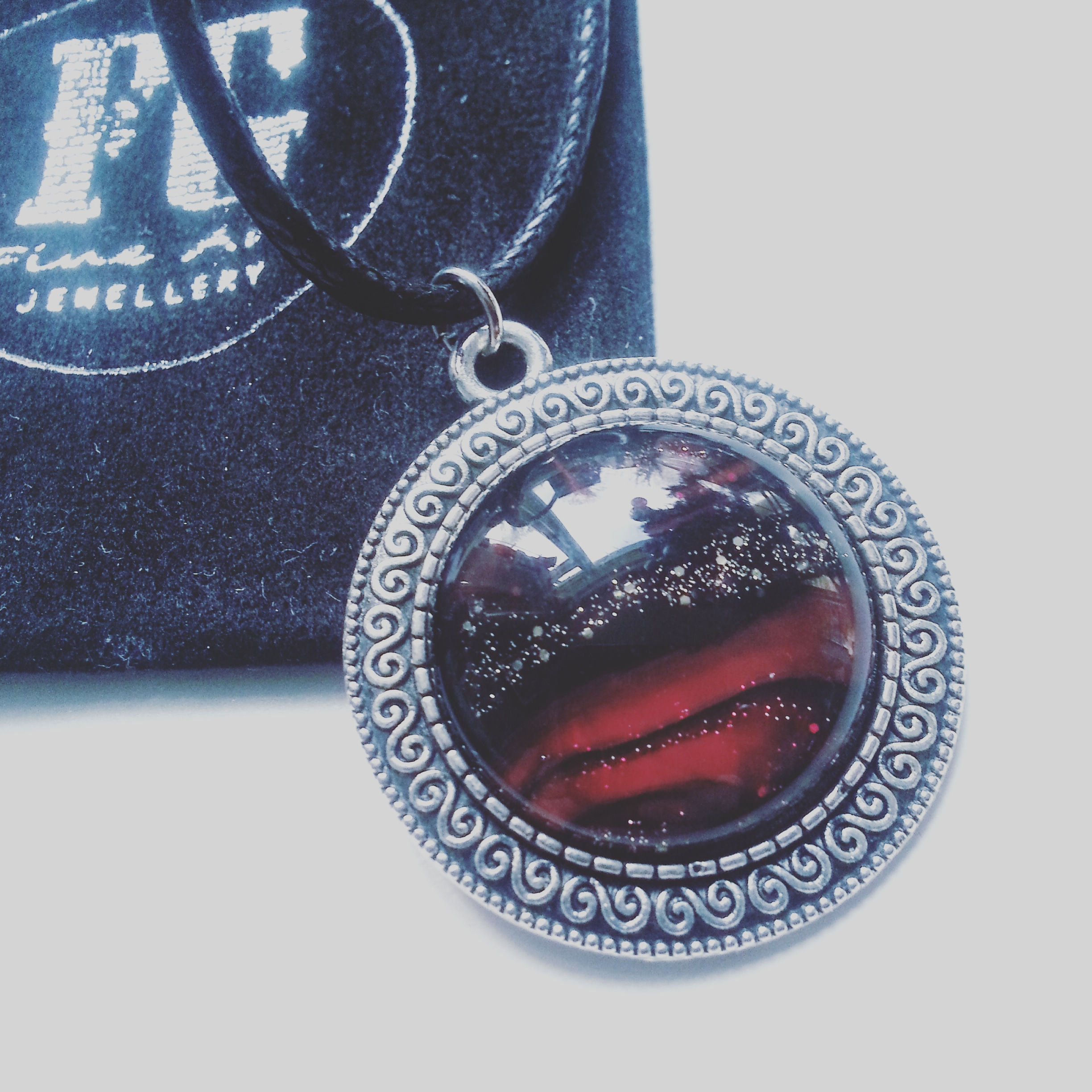 Horizon Sparkle -  Hand Painted One of a kind Pendant