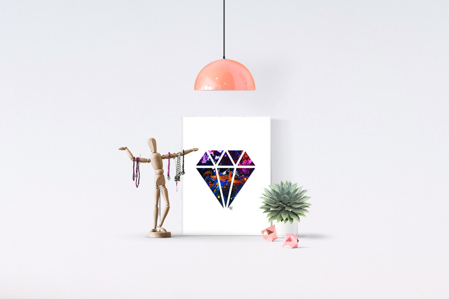 Geometric Diamond Print - Cosmic Wizardry