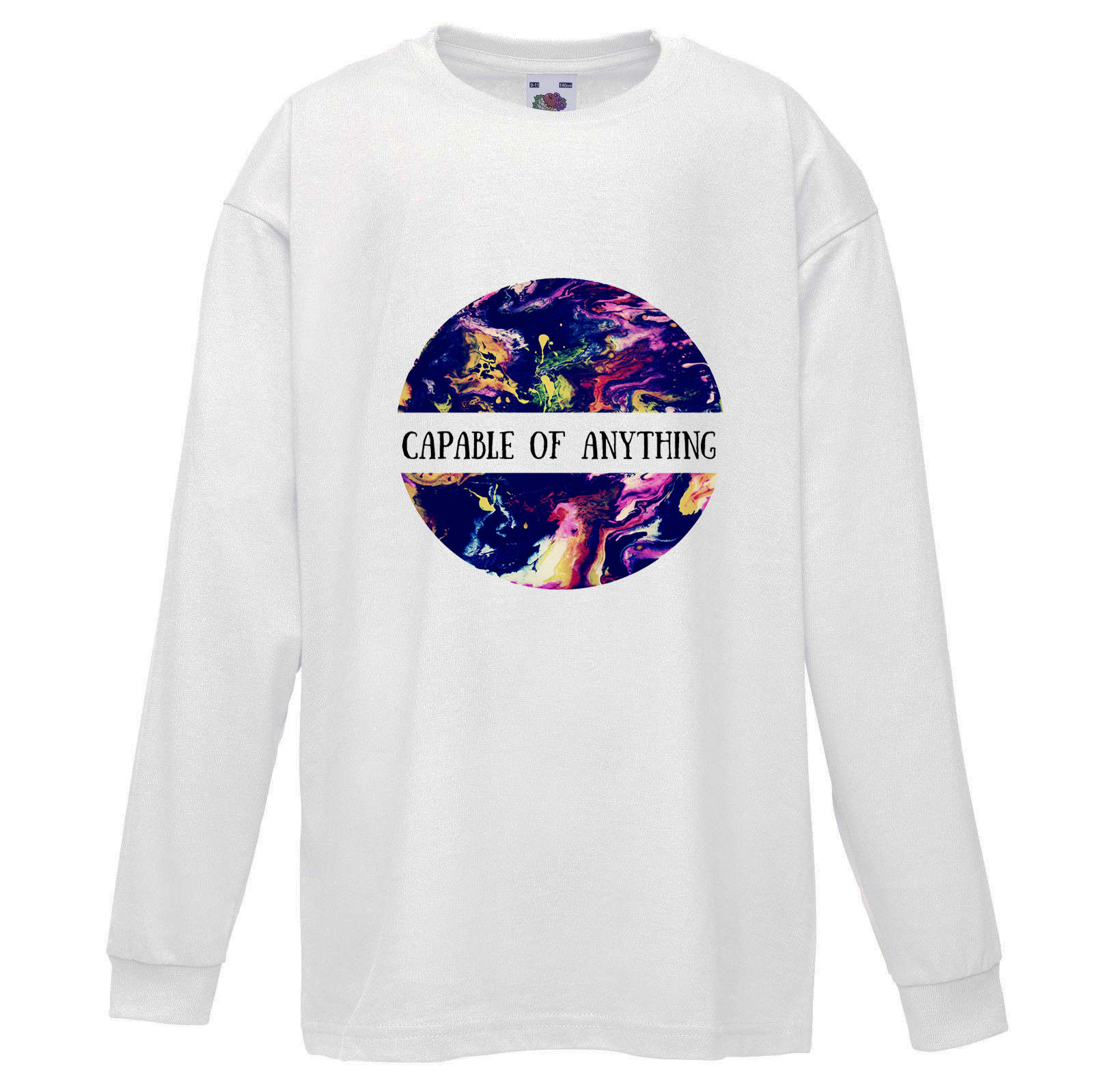 Capable of anything quote - Long sleeved - Positive affirmation T-shirt