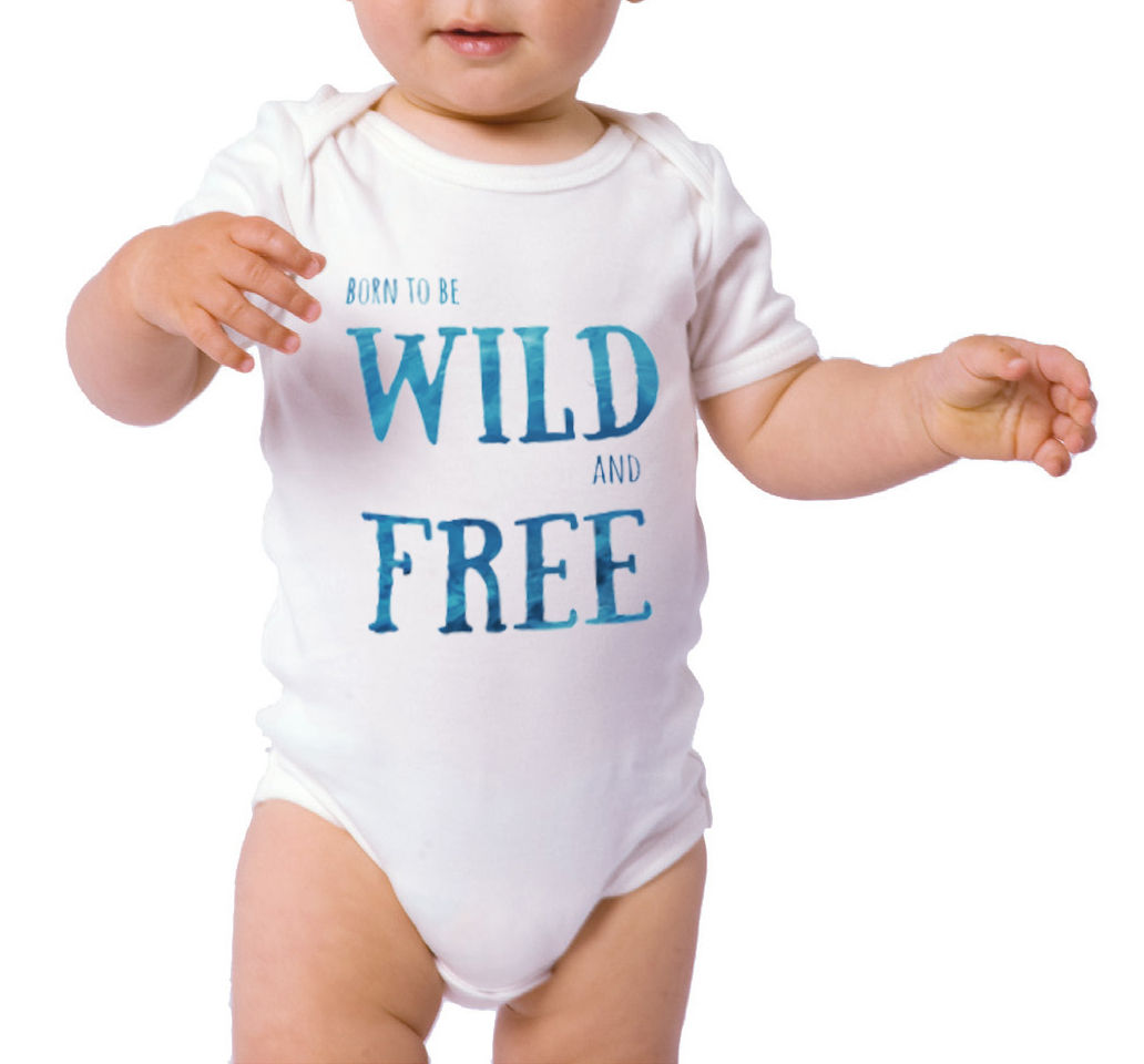 Born to be Wild & Free - Unisex Baby Bodysuit - Wild & Free Quote -  Baby Gift