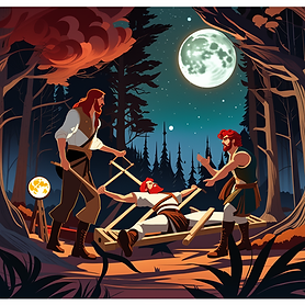 64k-resolution-concept-art-of-a-man-red-hair--tied-to-a-stretcher-made-from-wood-and-cloth