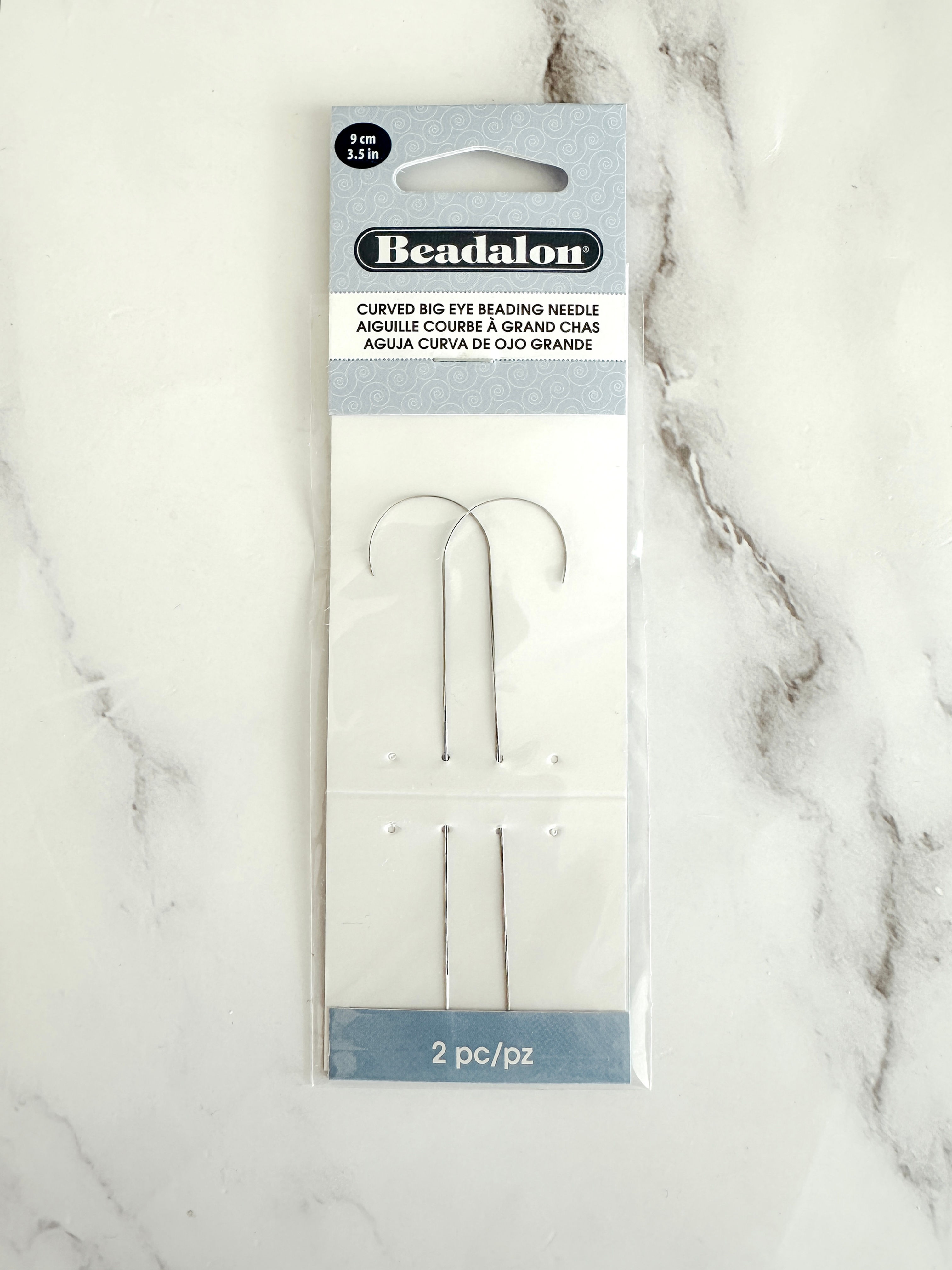 Perlen nadel Beadalon gebogen, 2 Stk.