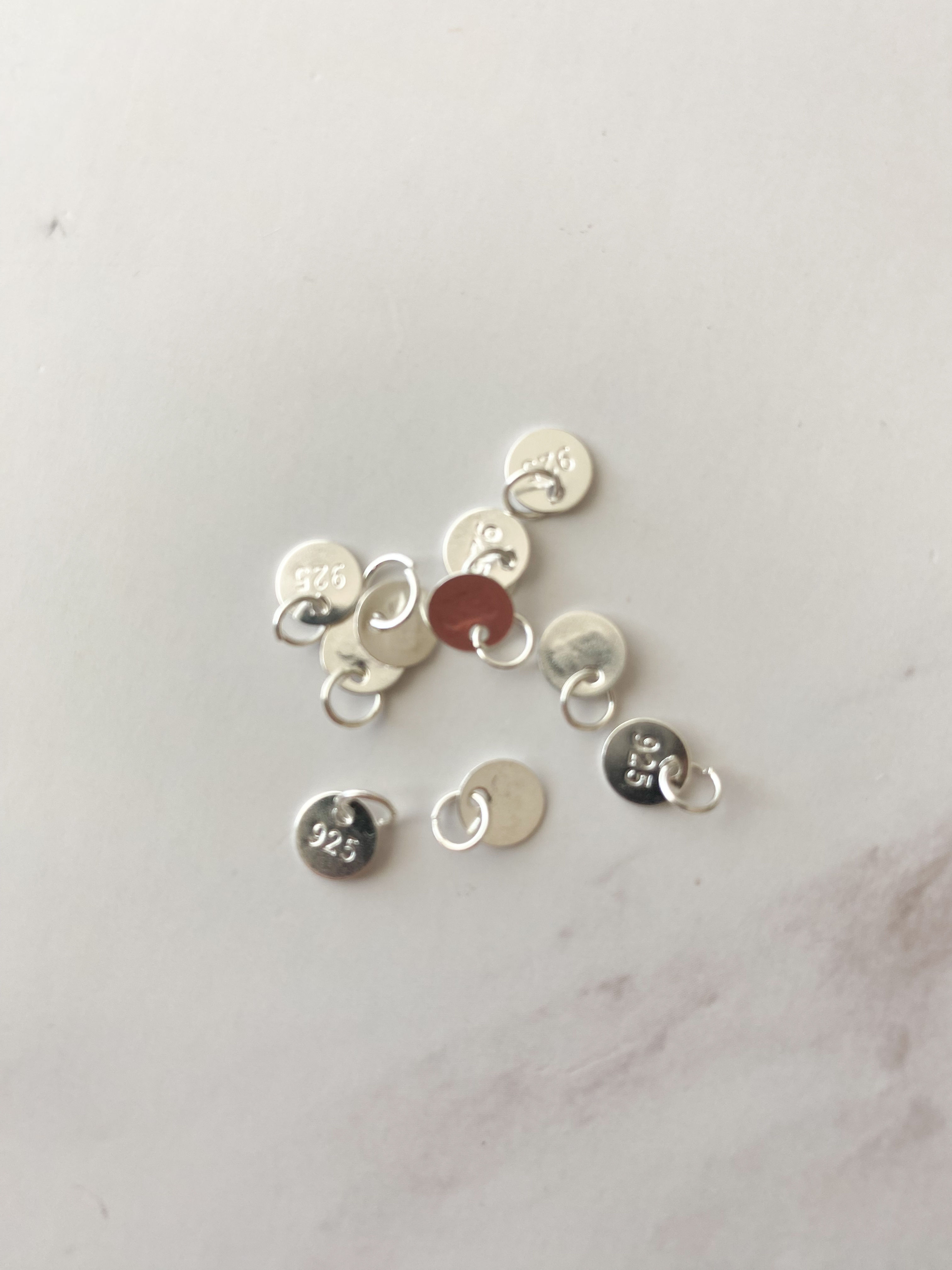 Pailletten Sterling Silber 925, Beutel à 10 Stk.