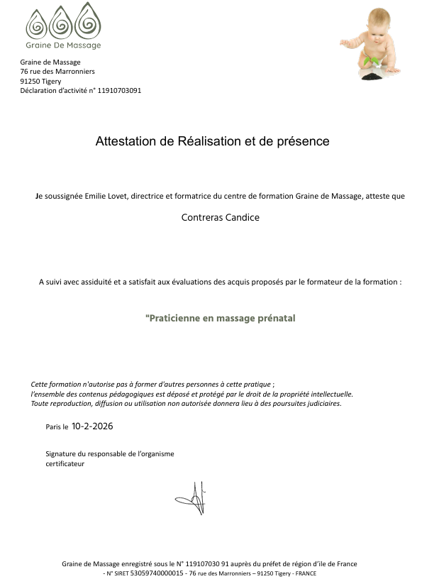 Praticienne massage prénatal Arras