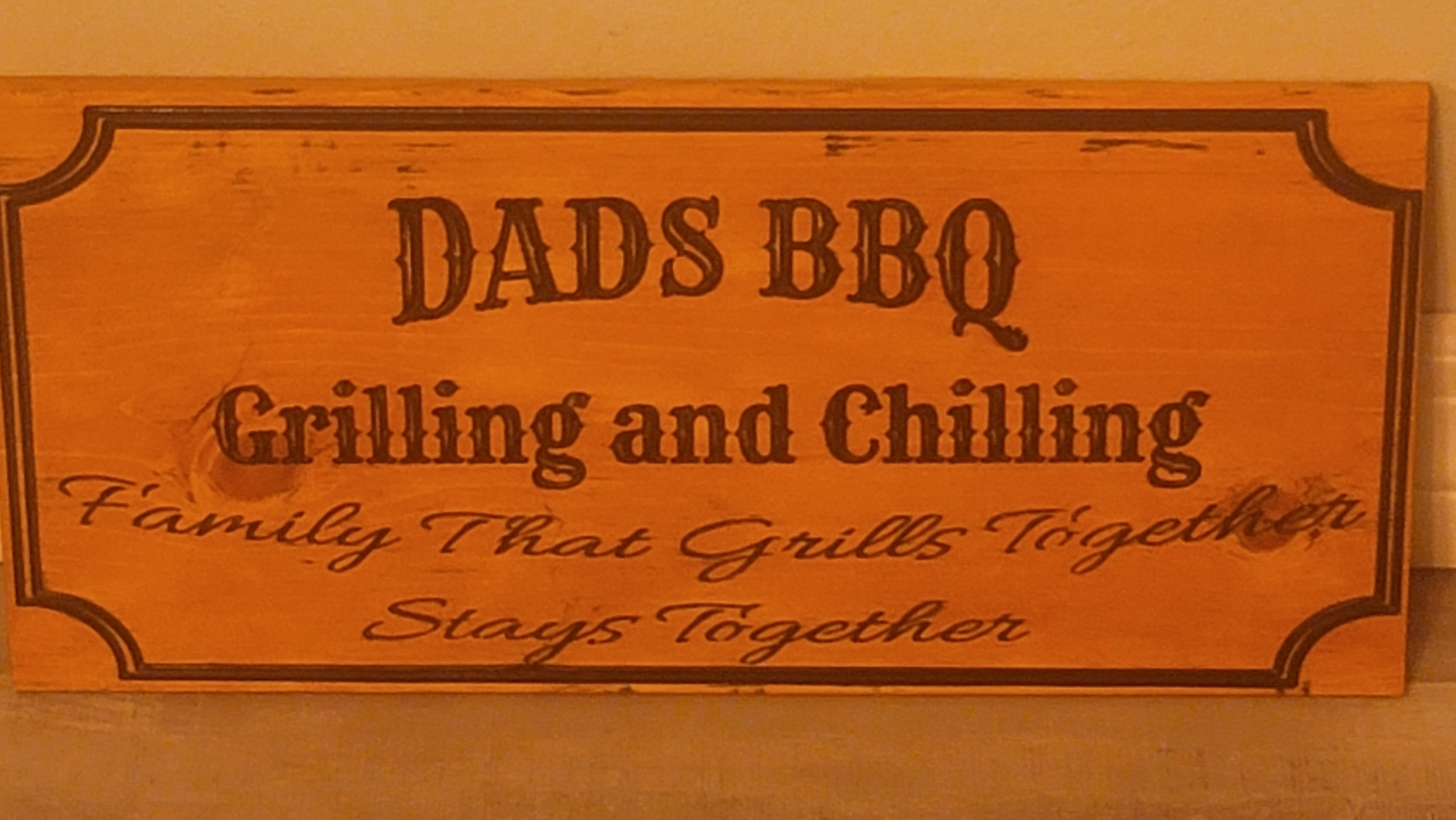 Custom CNC cut sign. BBQ style.