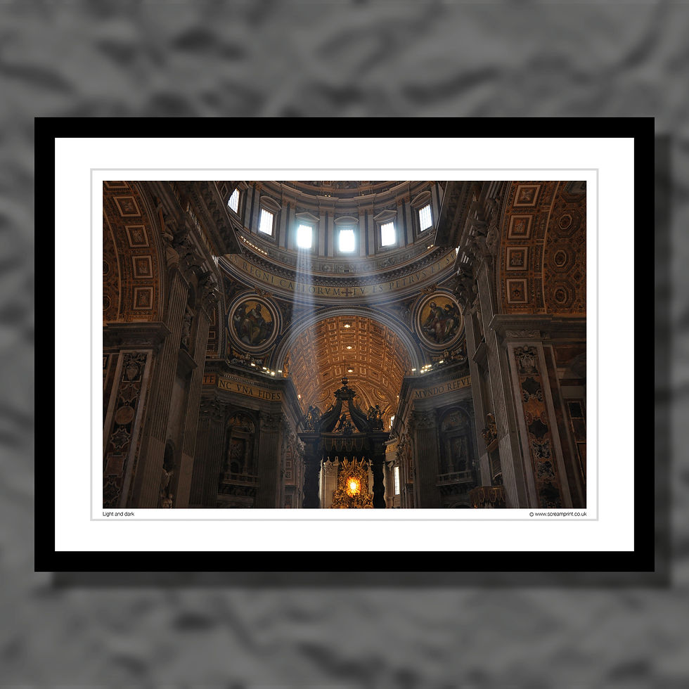 Thumbnail: The light and the dark. Colour photograph.