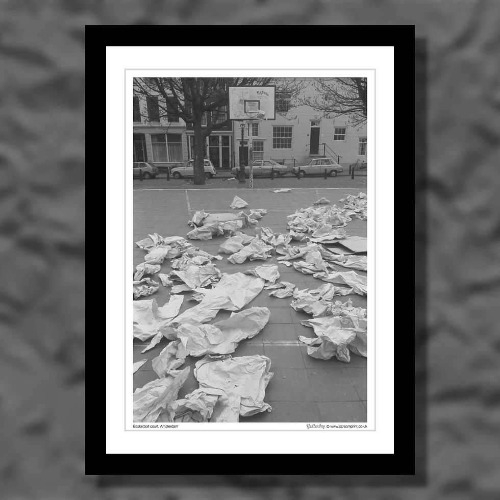 Thumbnail: A study trip to Amsterdam. Black and white photograph.