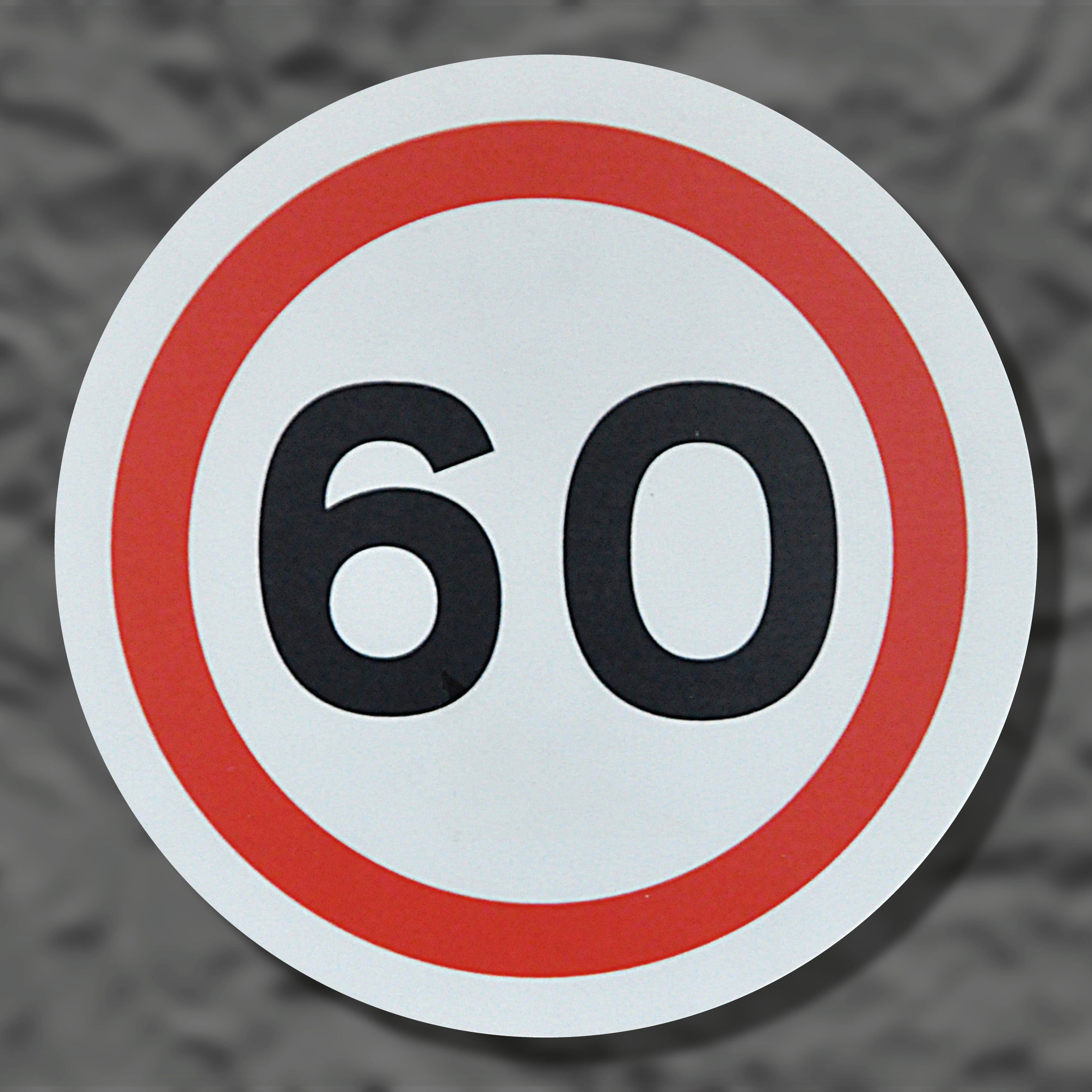 Road sign coaster - 60mph speed limit