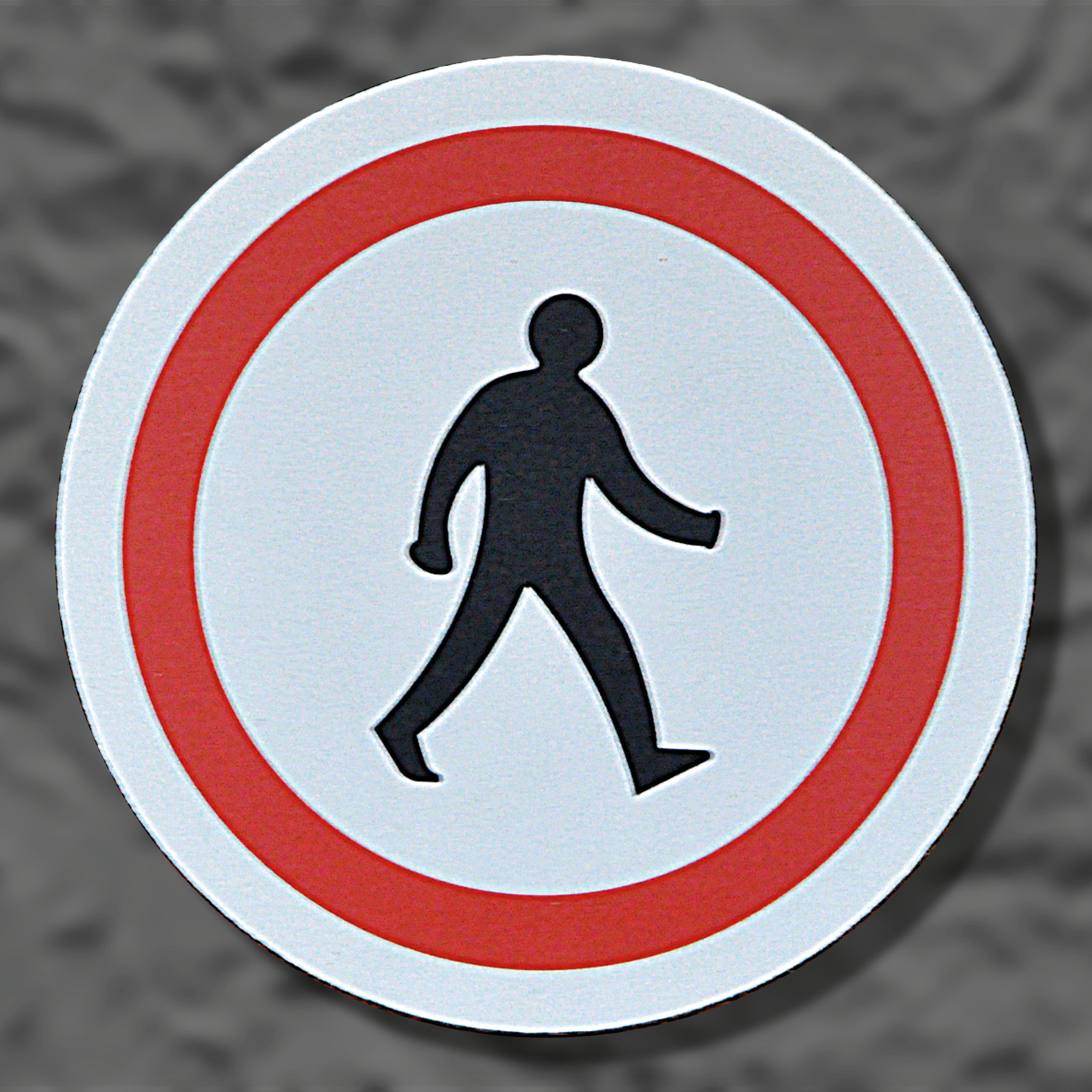 Road sign coasters – No pedestrians