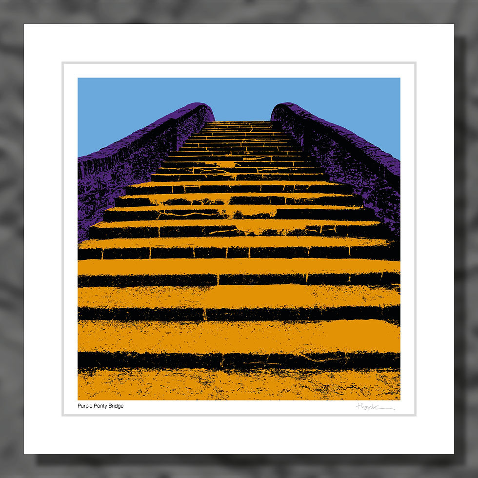 Giclée print. Purple Ponty Bridge.