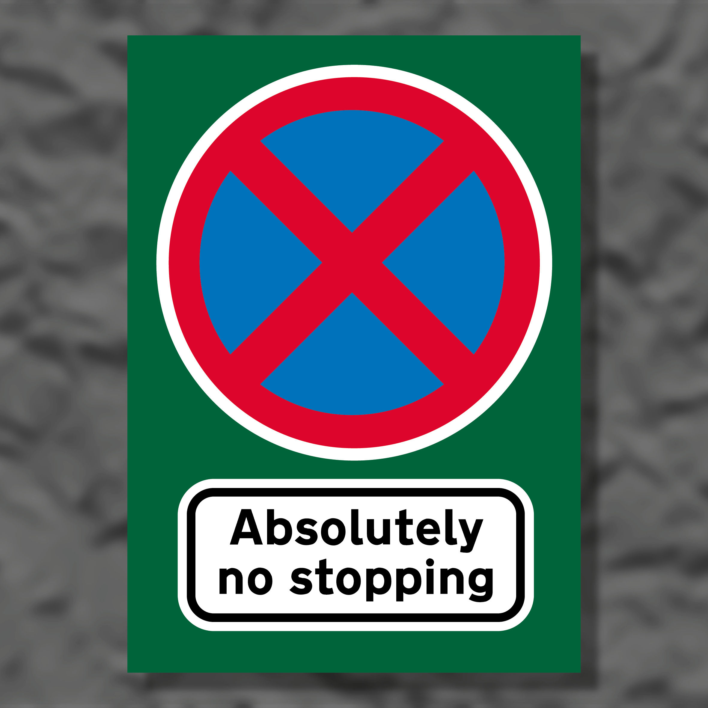 Traphic greetings card - No stopping