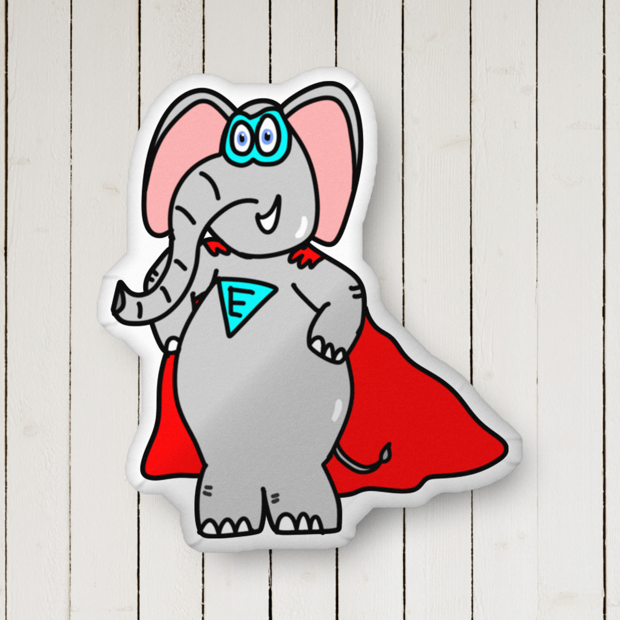 "The Super Elephant" Pose Pillow