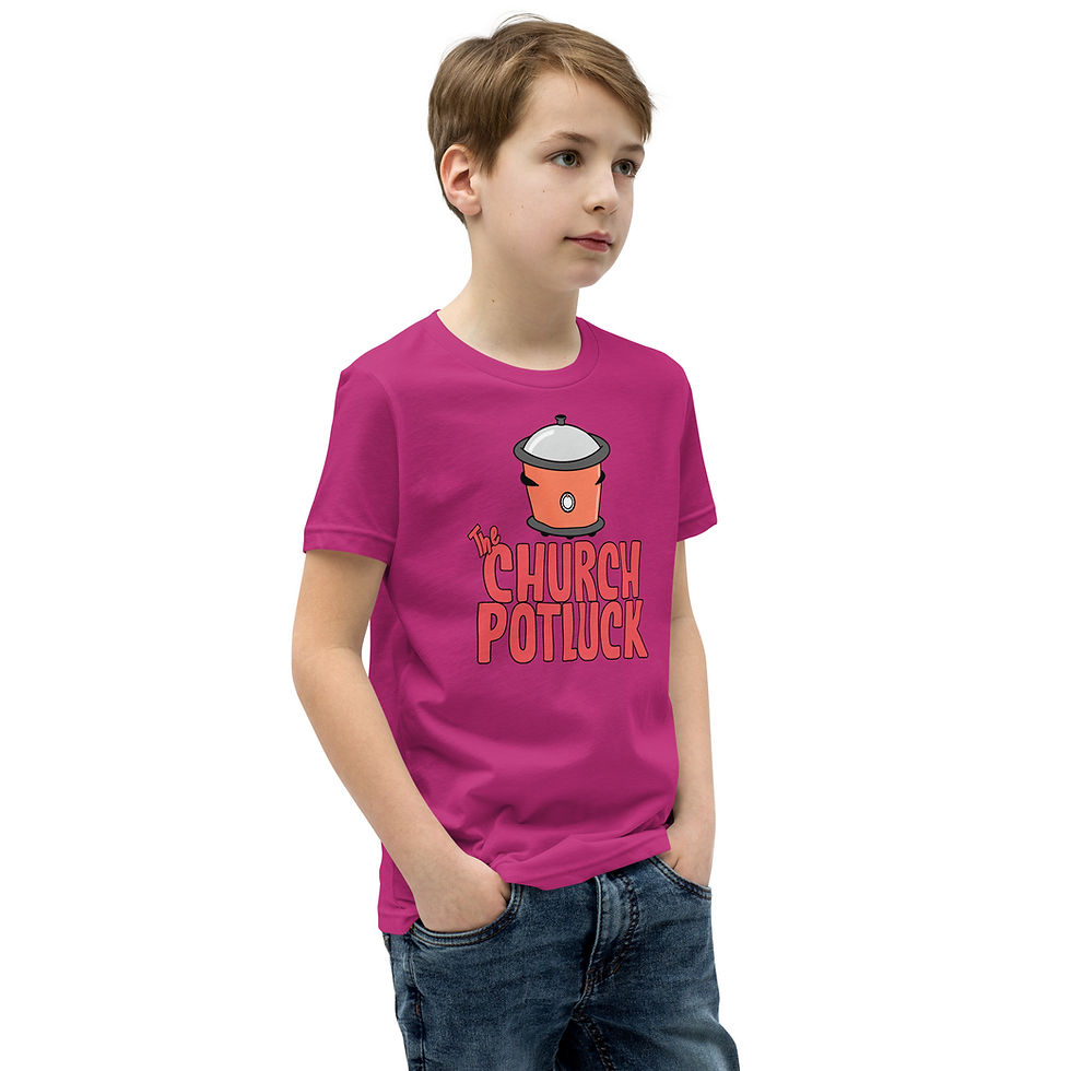 Thumbnail: The Church Potluck - Youth Unisex Short Sleeve T-Shirt
