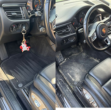 Nettoyage intérieur d'une porsche macan remis à neuf