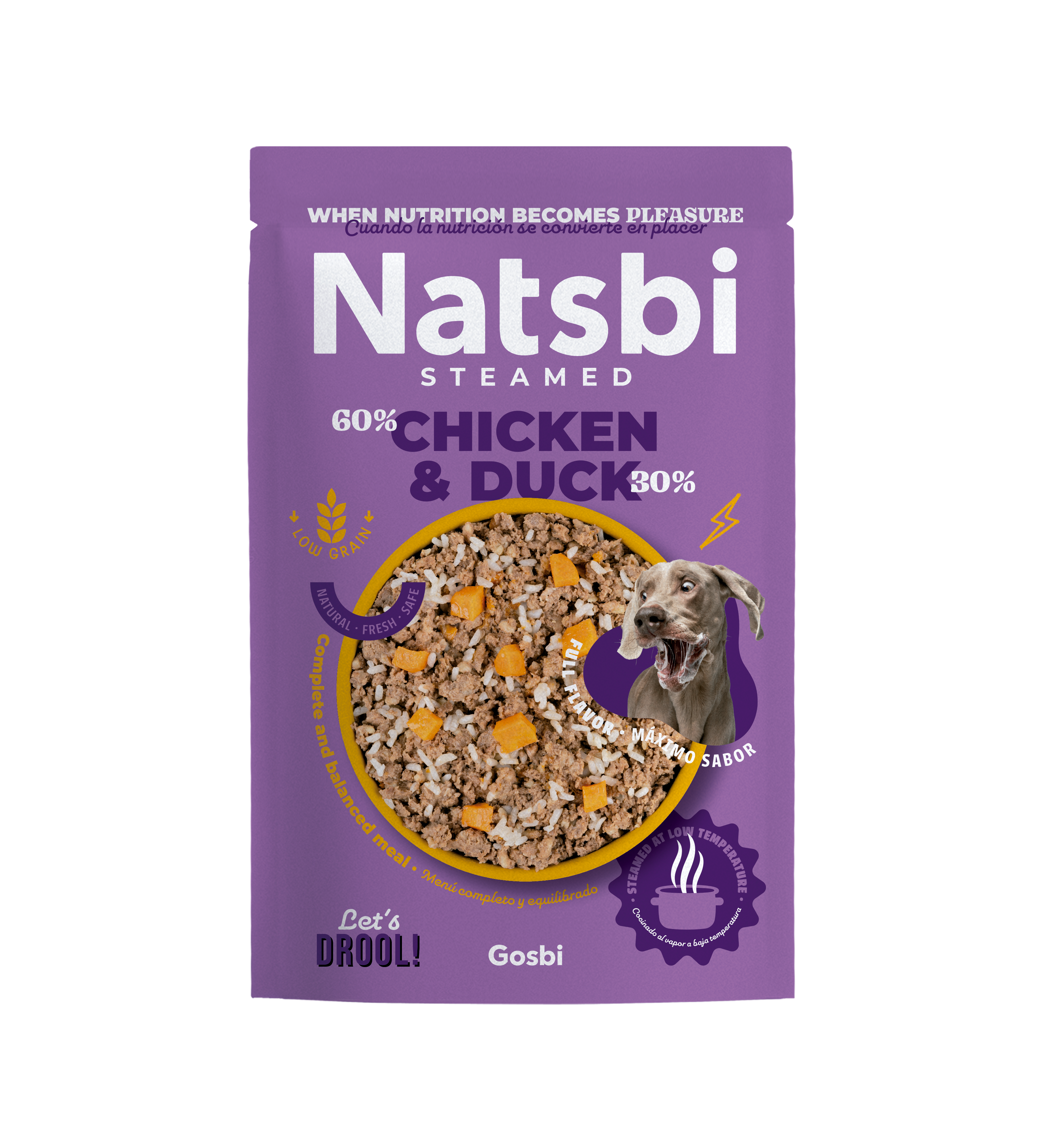 Nassfutter mit Huhn & Ente für Hunde, Beutel à 200 g, bei MA's & MO's GmbH, Ulmiz