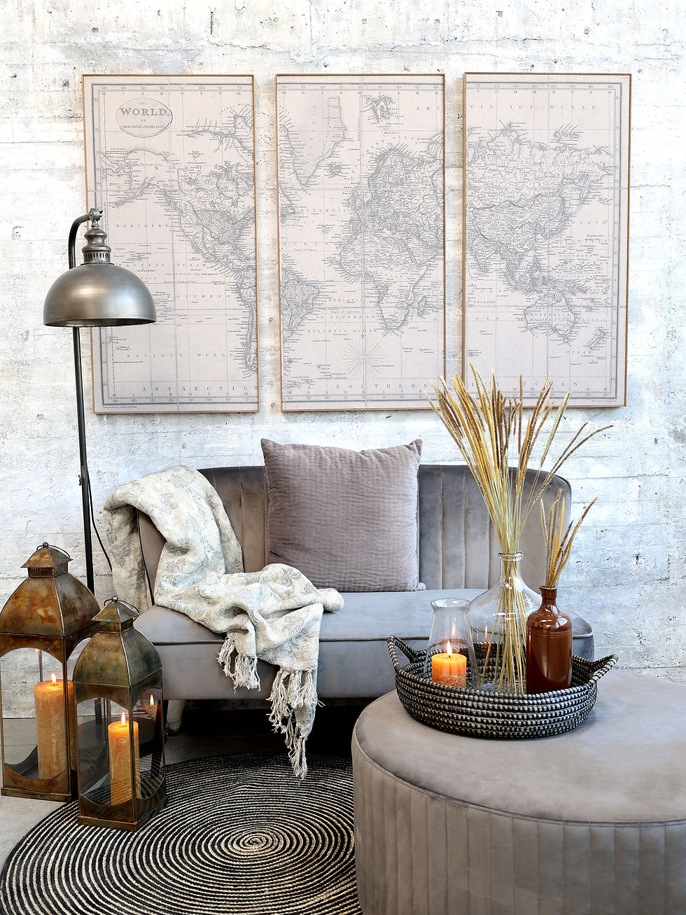 Miniaturbild: Chic Antique Stehlampe