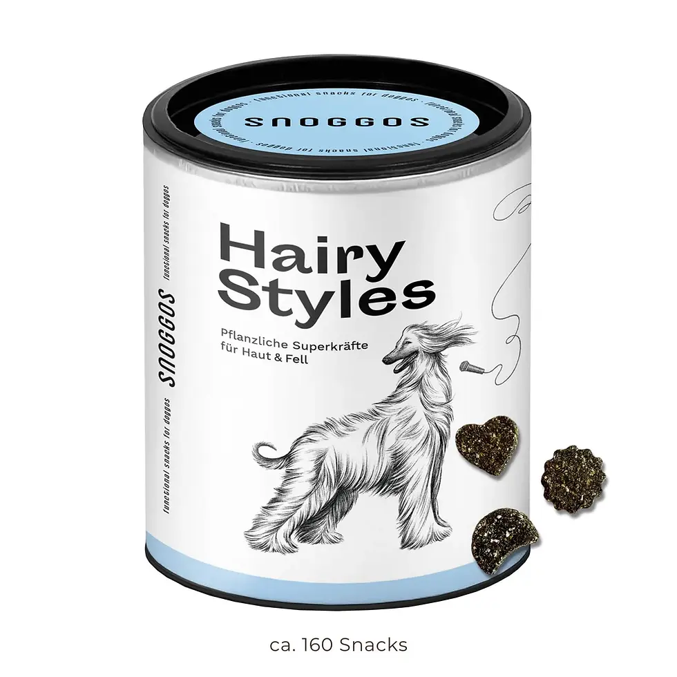 Funktionale Snacks von Snoggos für ein gesundes Fell, Ergänzungsfuttermittel für Hunde, bei MA's & MO's GmbH, Ulmiz