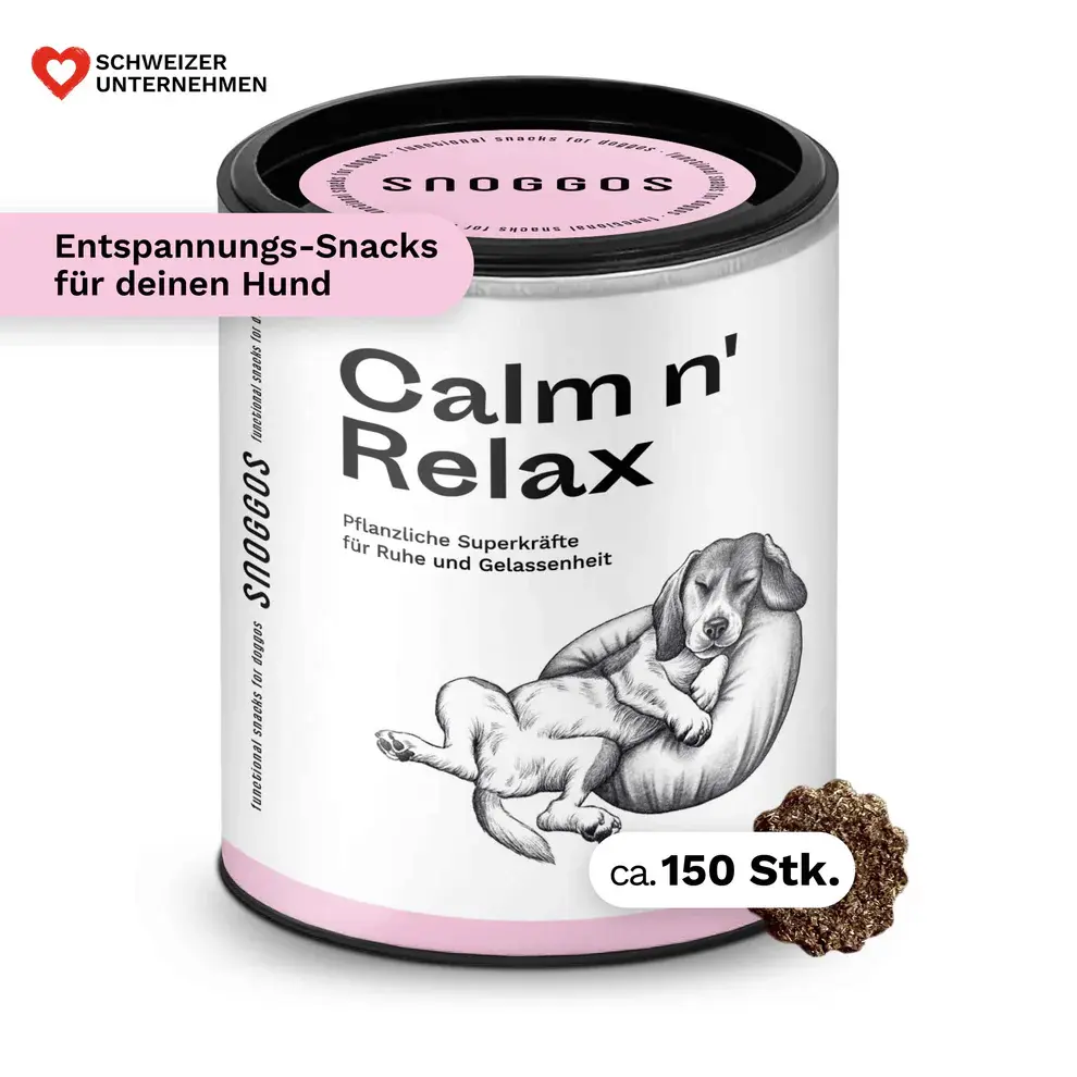 Funktionale Snacks von Snoggos für Ruhe und Entspannung, Ergänzungsfuttermittel für Hunde, bei MA's & MO's GmbH, Ulmiz