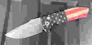 Acid Wash Blade, Vintage Flag Aluminum Handle