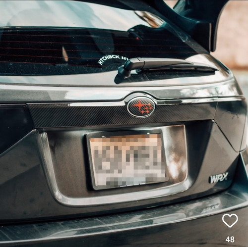 Rear Tailgate Garnish Carbon Fiber 2008-2014 WRX/STI | Andro Motorsports