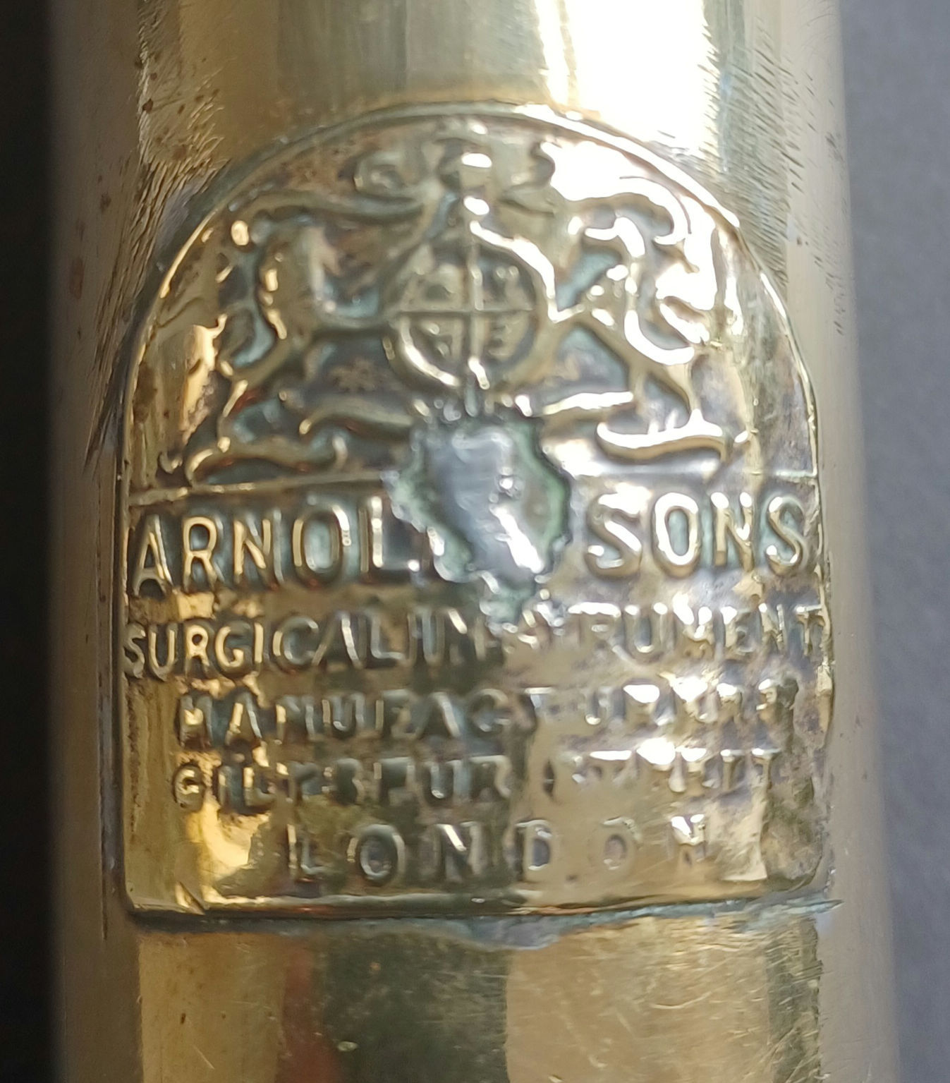 Antique, Brass Veterinary Dosing Syringe