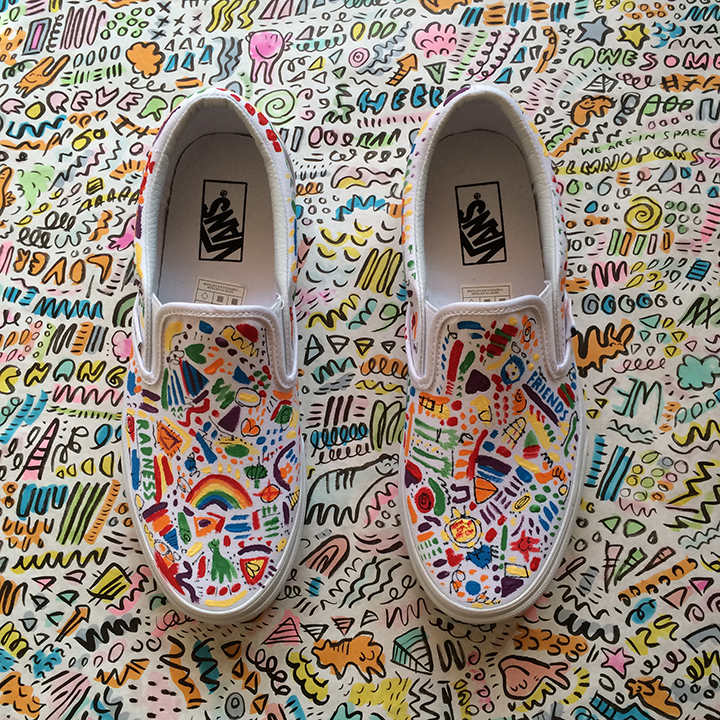 diy rainbow vans