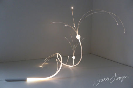 Josée Kempe optische vezel glasvezel kunst LED optical fiber optics light art deco Jugendstil