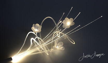 Josée Kempe optische vezel glasvezel kunst LED optical fiber optics light art deco Jugendstil
