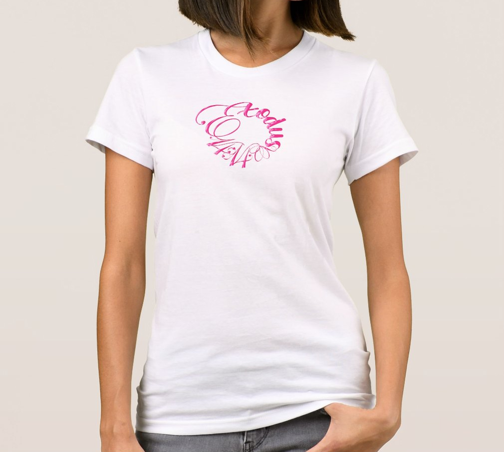 Exodus 14:14 Pink Ribbon Ladies T-Shirt