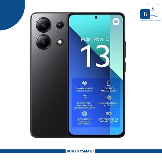 Redmi Note 13 - 6.67"- 8Go/128Go - 108MP + 8MP+ 2MP/16MP - 4G - 2 SIM - 5000 mAh