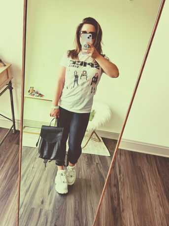 OOTD : Spice Girls Tee 'n Faux Leather Leggings