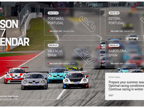 Porsche Sprint Challenge Southern Europe announces 2027 calendar