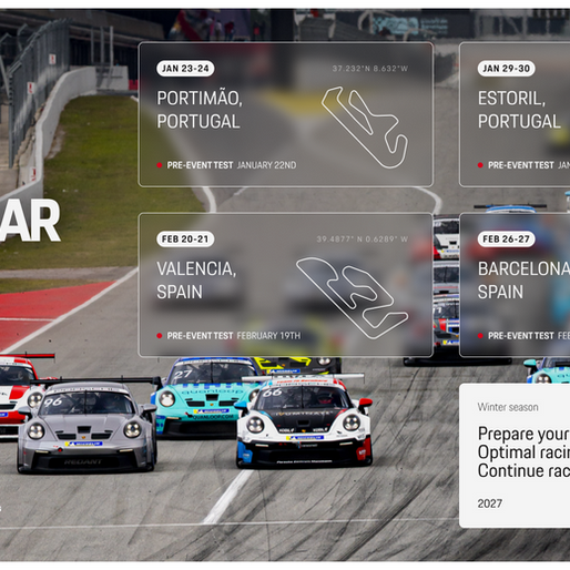 Porsche Sprint Challenge Southern Europe announces 2027 calendar