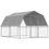 Thumbnail: vidaXL Dog Cages with Roof and Door Silver Animal Kennel 2 Pcs Galvanized Steel