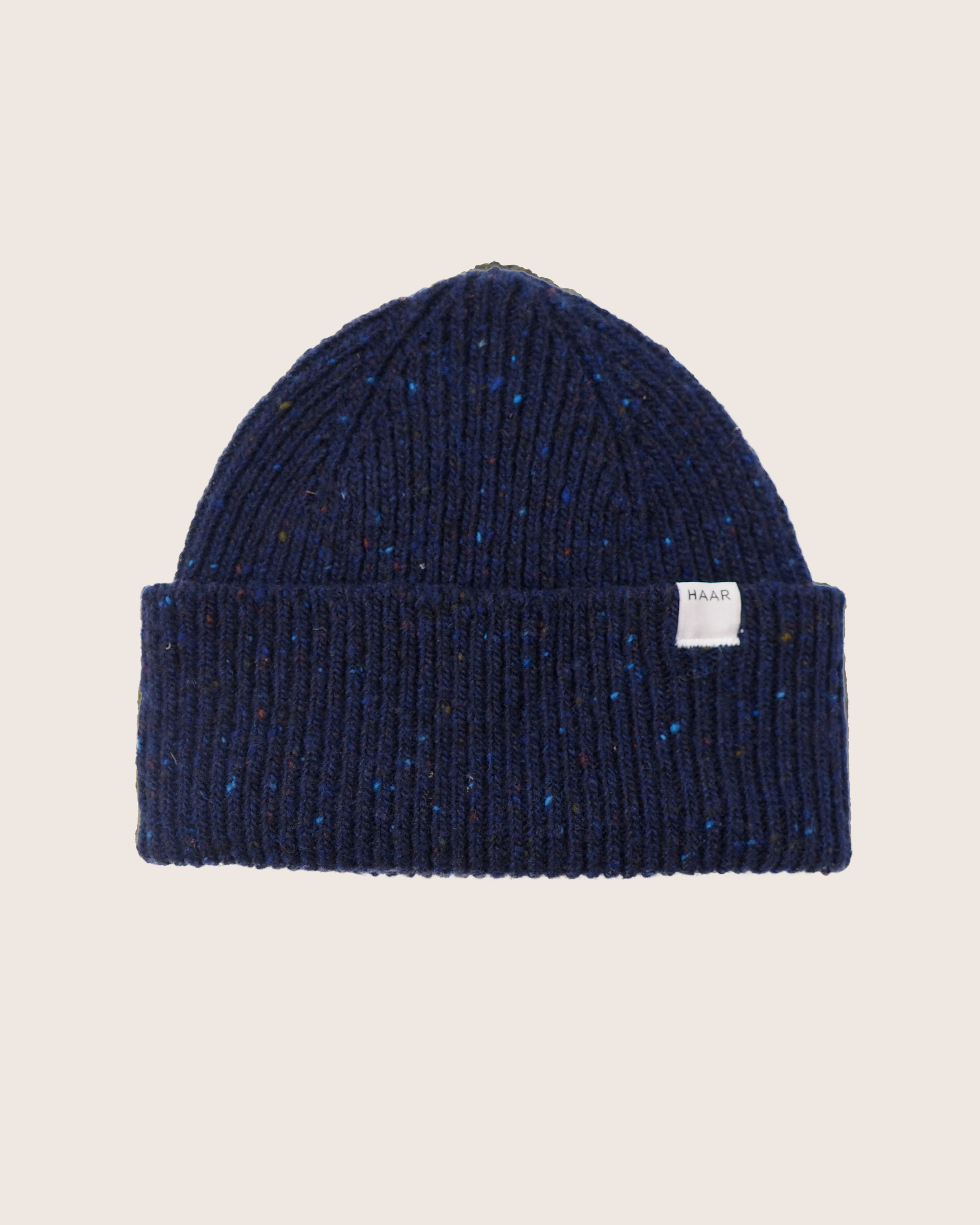 Donegal Wool Beanie - Navy