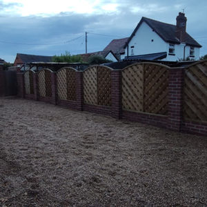 Brick Pillar & Panel Fence