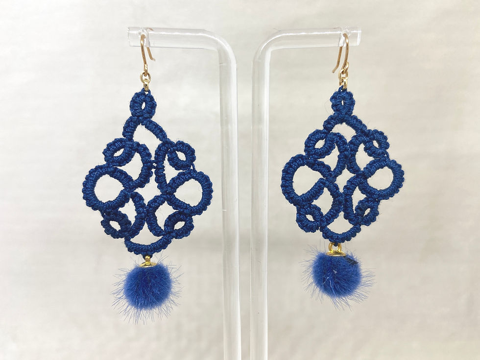 Miniaturbild: Dunkelblaue Tattinghohrringe