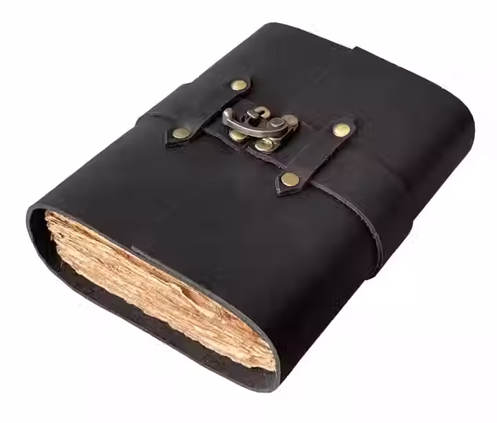 Thumbnail: Handmade Black  Leather Journal