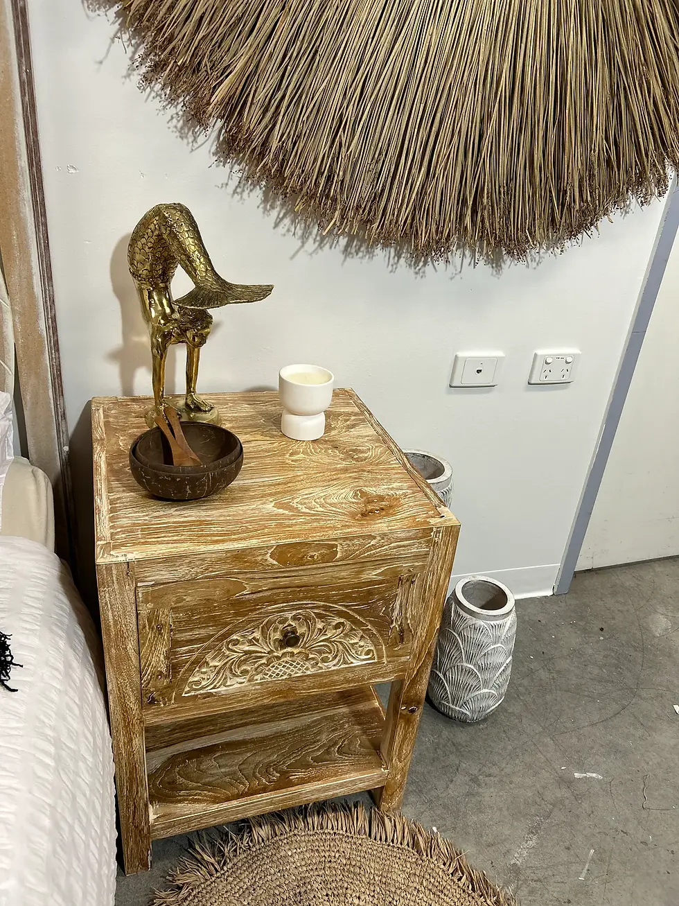 Thumbnail: Carved Bedside Tables