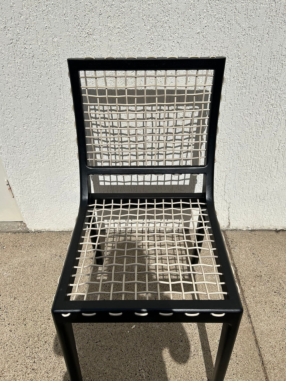 Thumbnail: Black Chair with Cream Weave