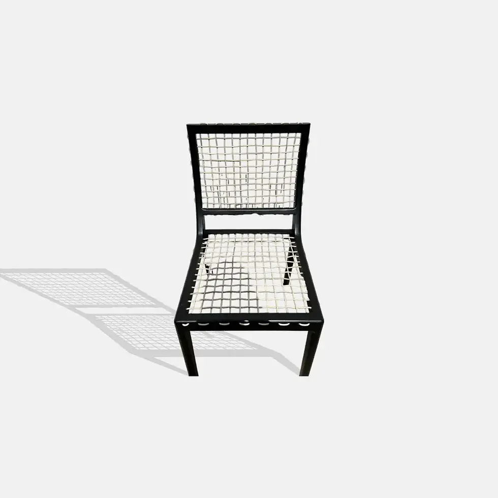 Thumbnail: Black Chair with Cream Weave