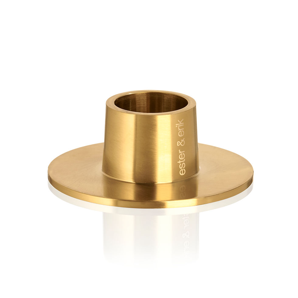 Ester & Erik Candle Holder - Matt Gold - Set of 2 - Medium