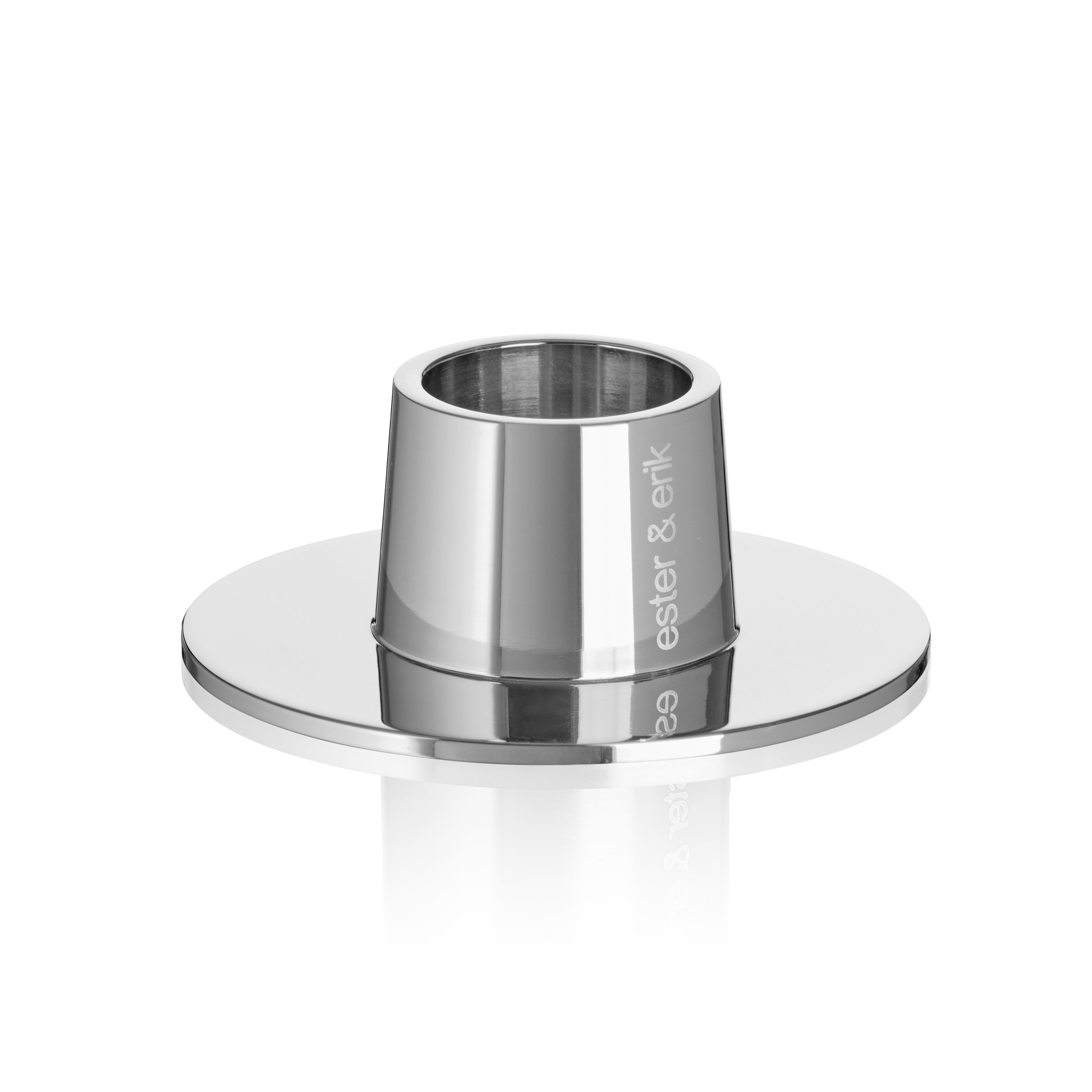 Ester & Erik Candle Holder - Shiny Silver - Set of 2 - Medium