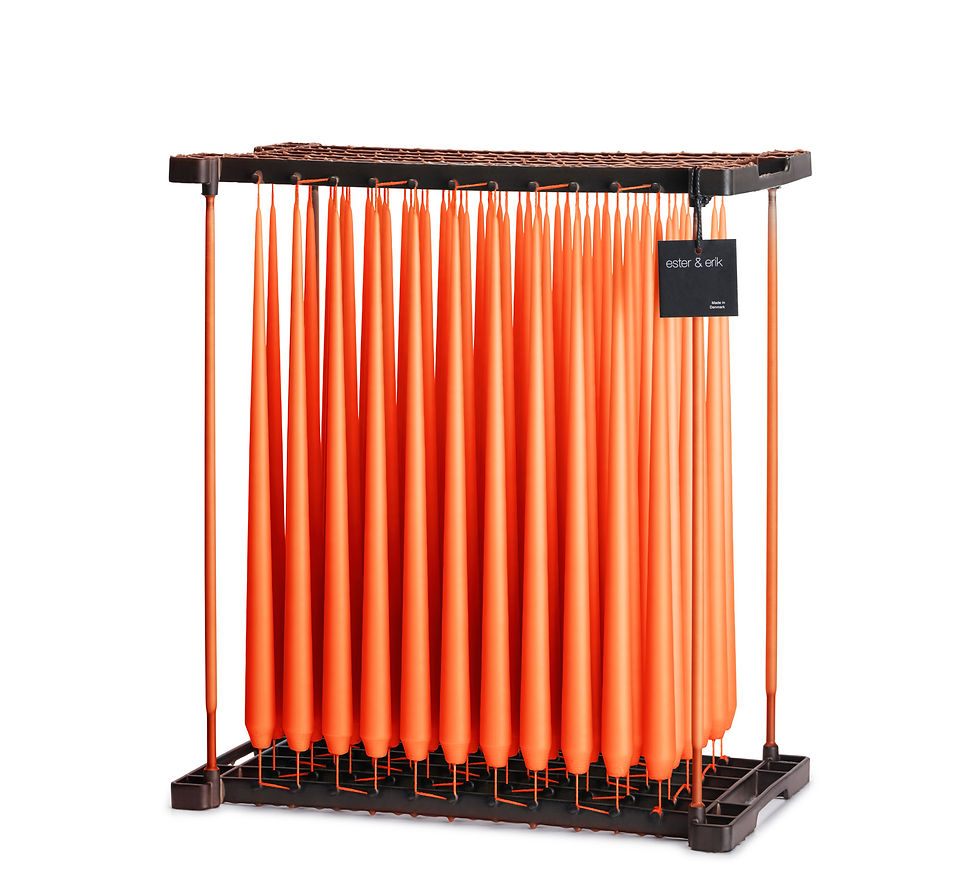Ester & Erik Vivid Orange Taper Candle 16/2 - 42cm - Matt - UK stockist