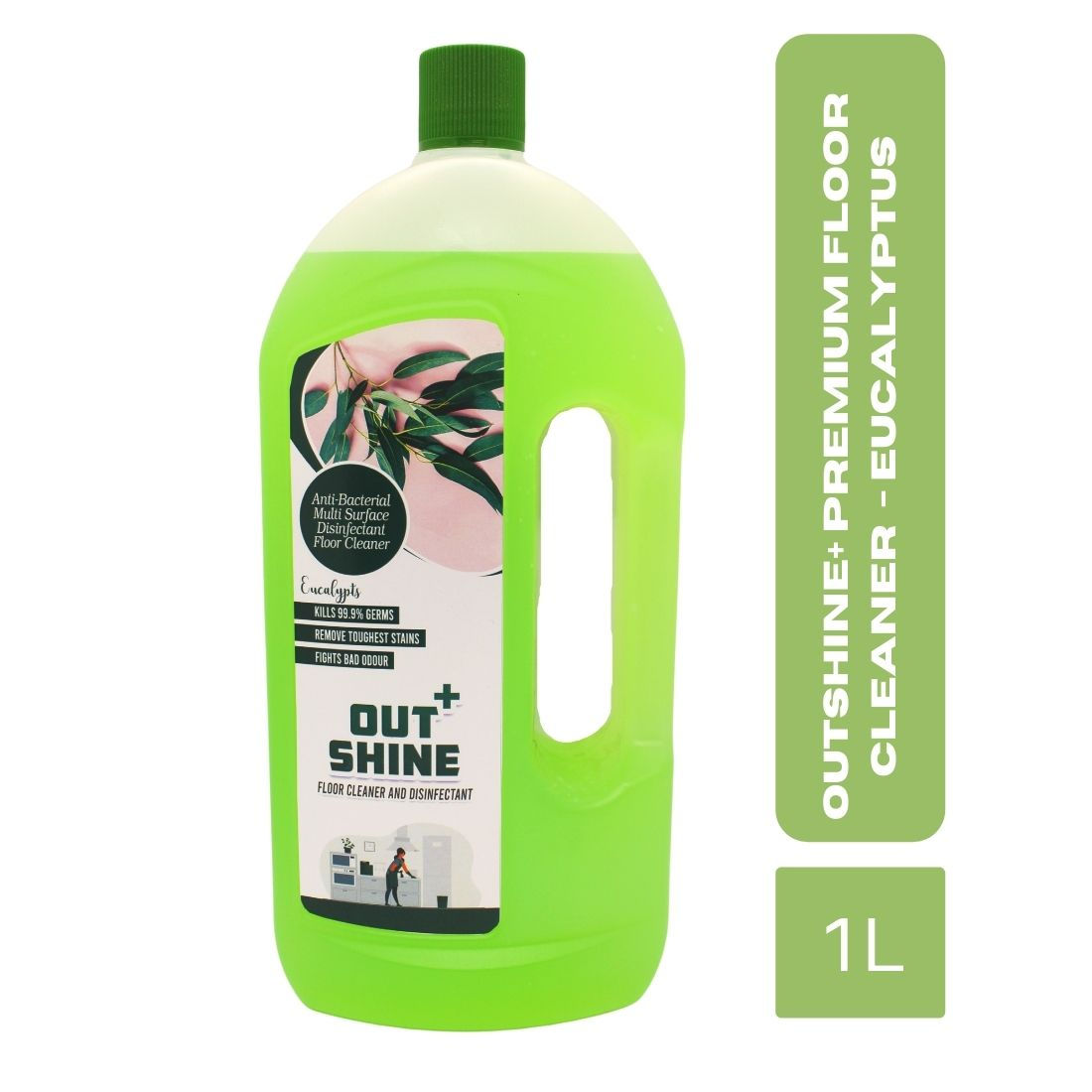 Outshine+ Premium Disinfectant Floor Cleaner 1L - EUCALYPTUS