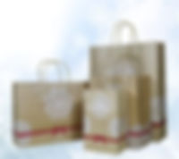 Kraft Paper Holiday Print Handled Ba