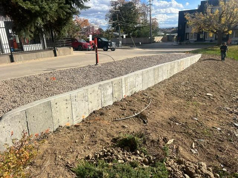 finished retainer wall